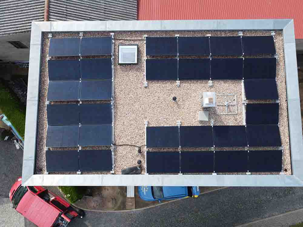PV-Anlage optimal für Flachdach